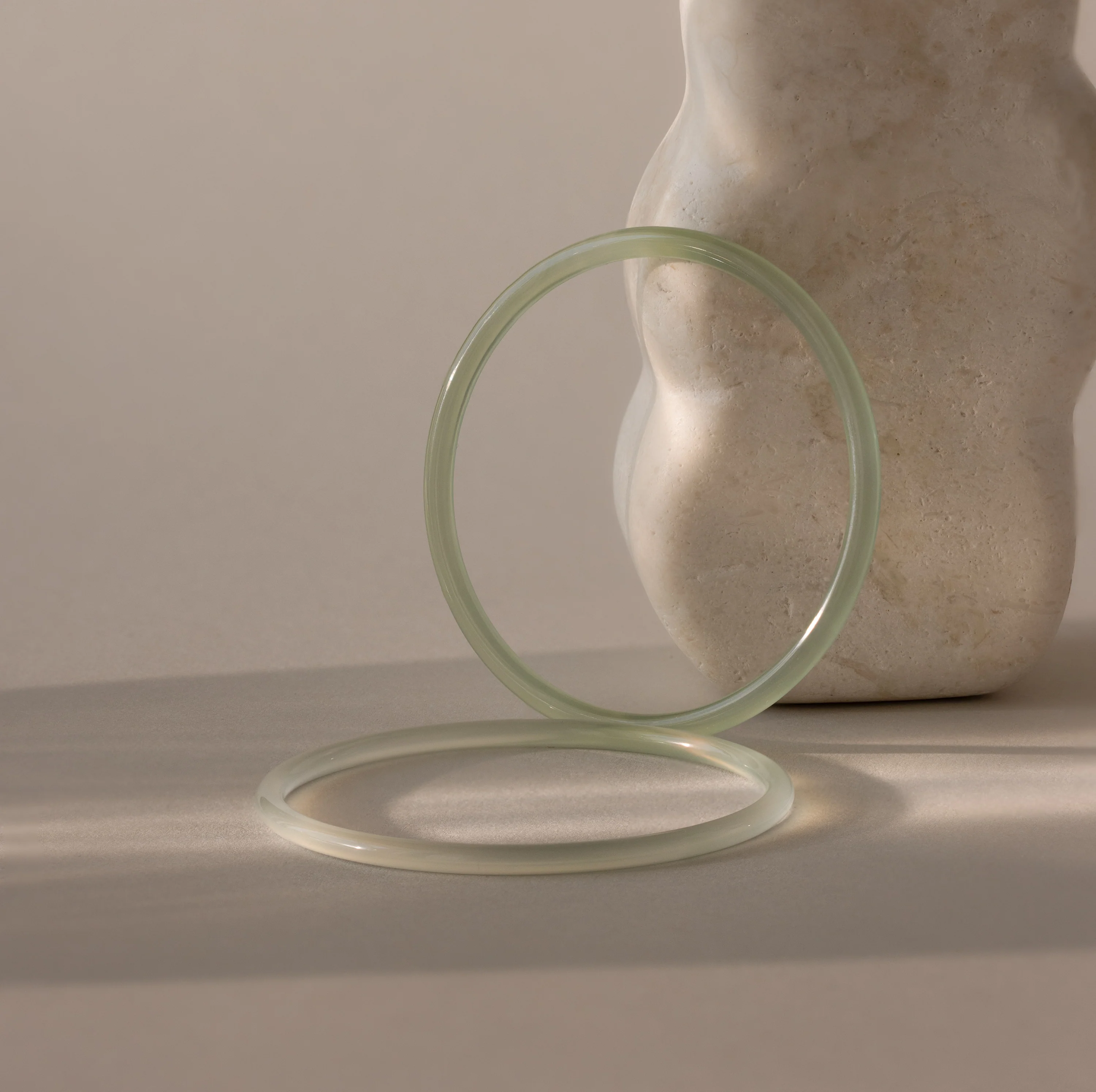 Thin Jade Bangle Set - Image 5