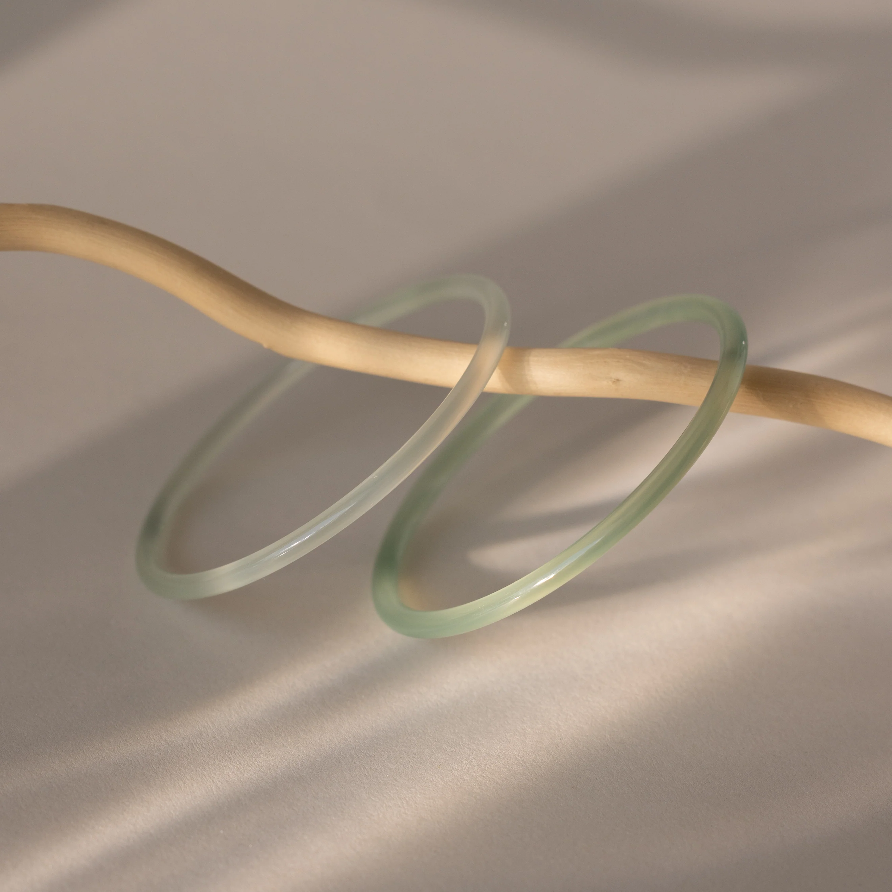Thin Jade Bangle Set - Image 7