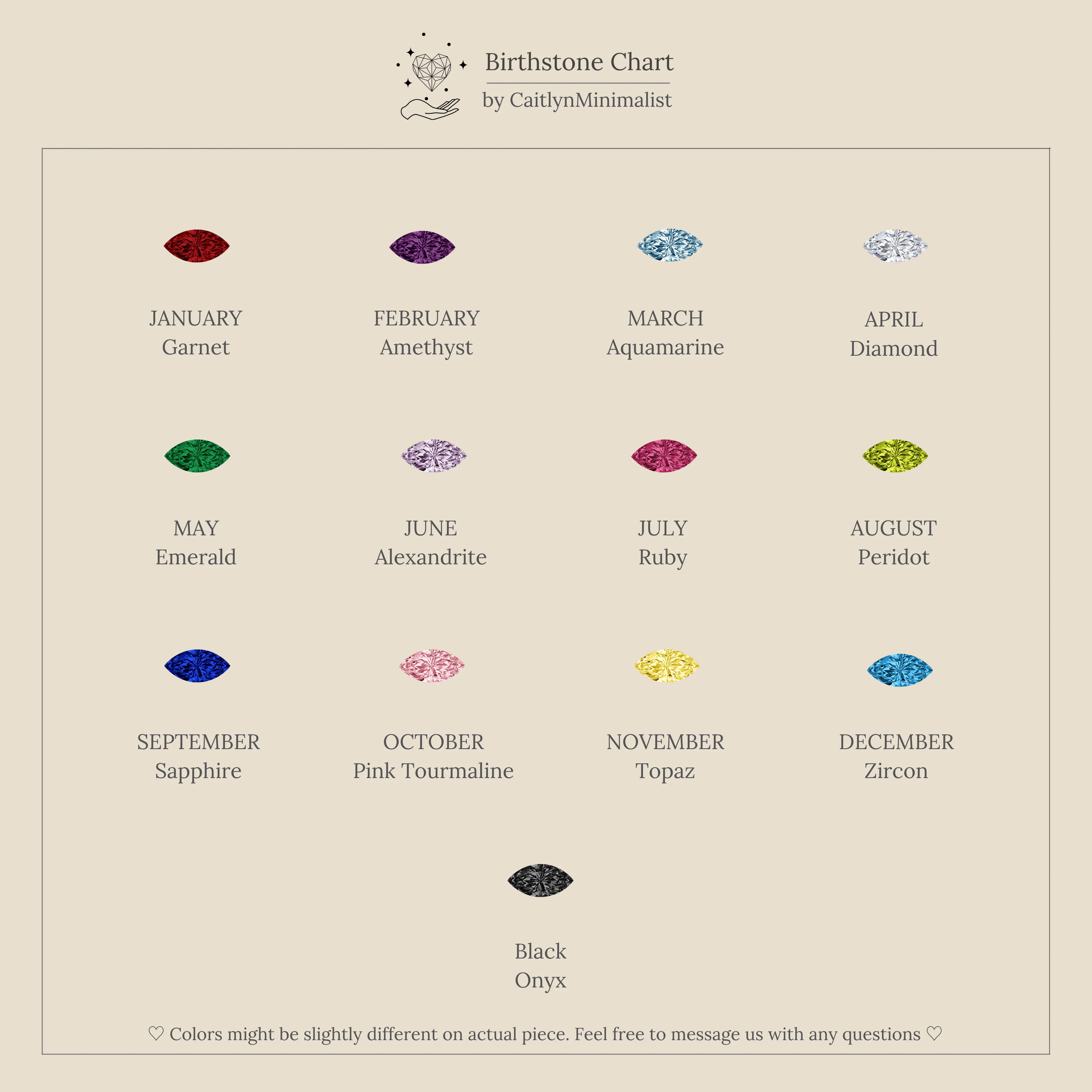 Triple Marquise Birthstone Ring - Image 8