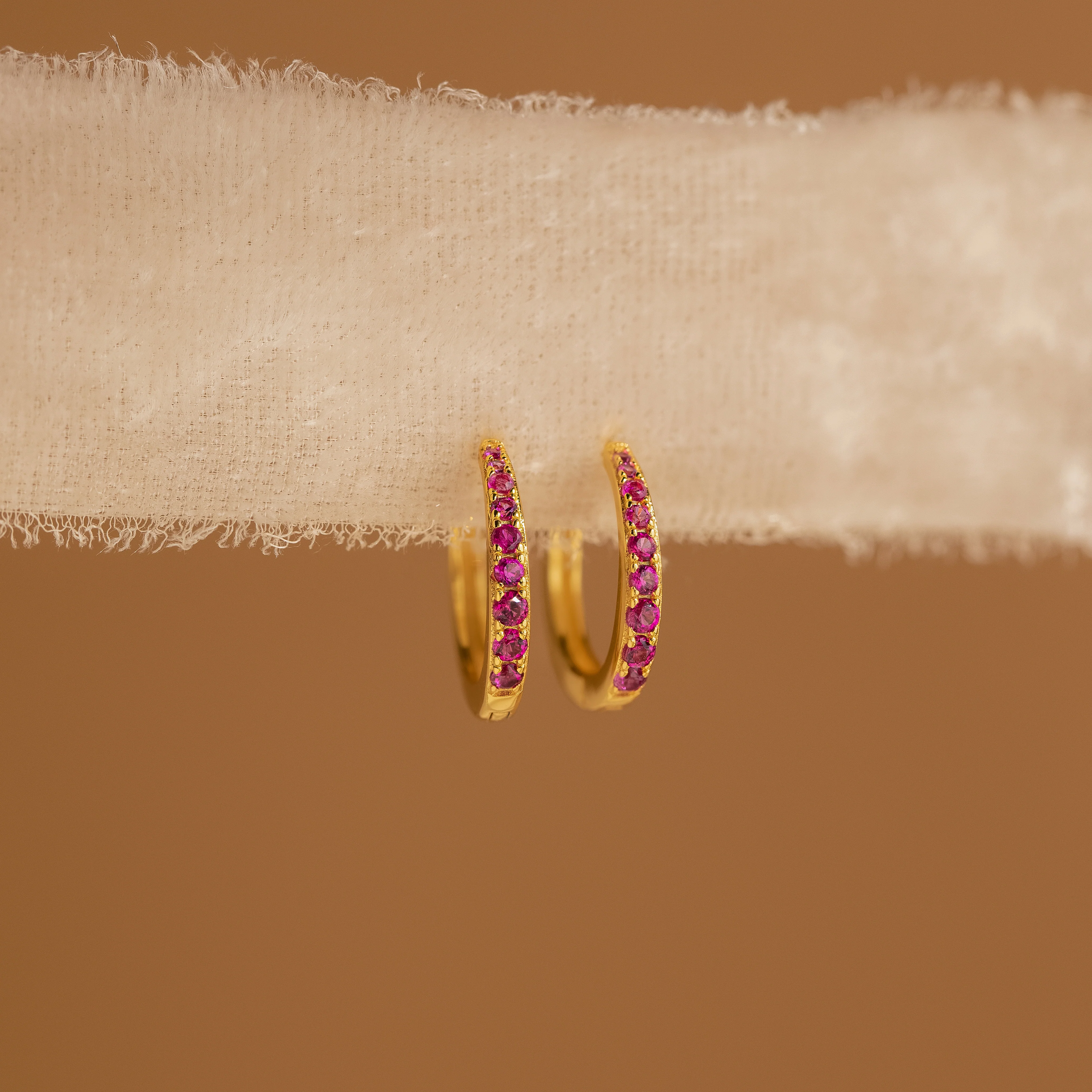 Vera Pave Birthstone Huggies - Image 5