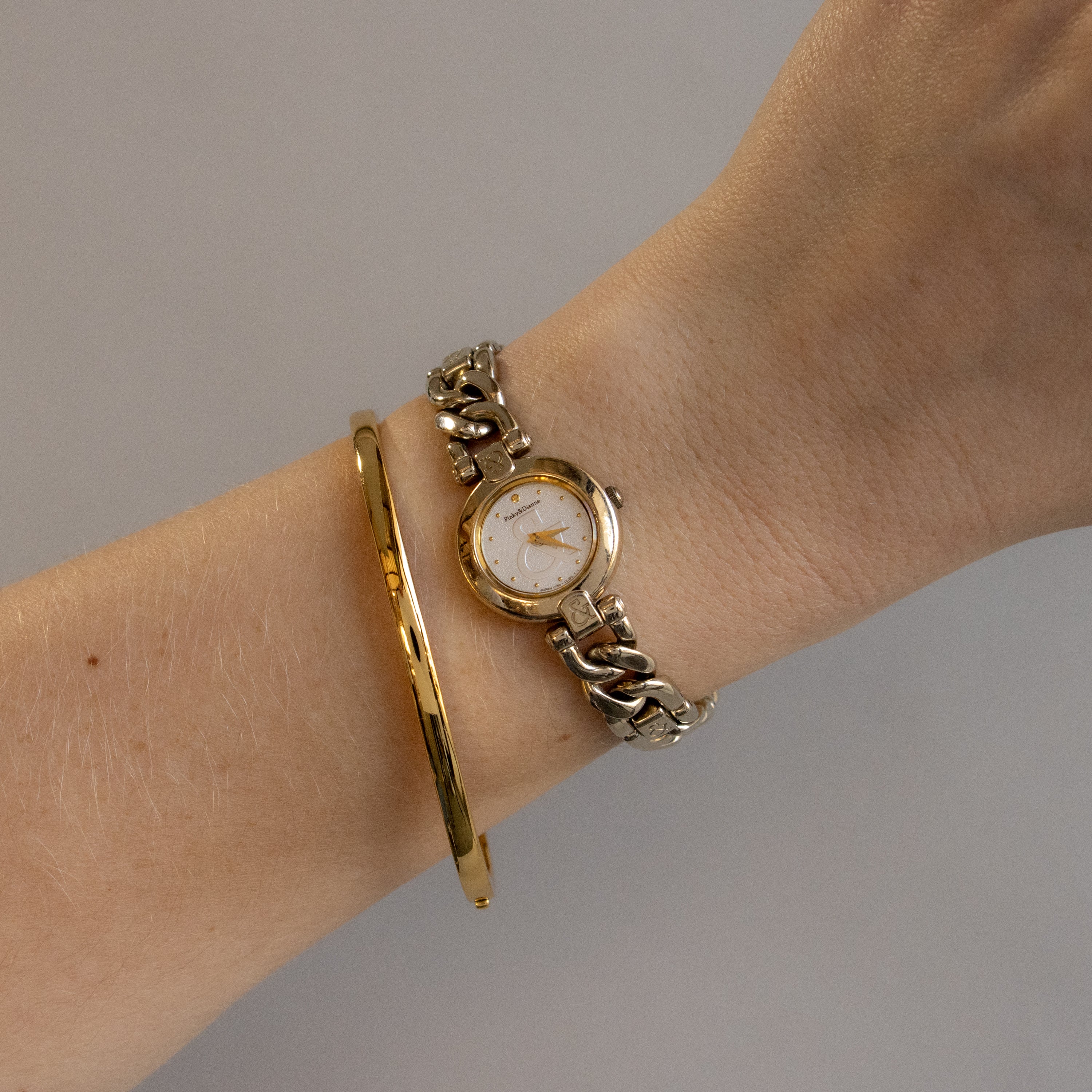 Vintage Pinky & Dianne Link Gold Watch