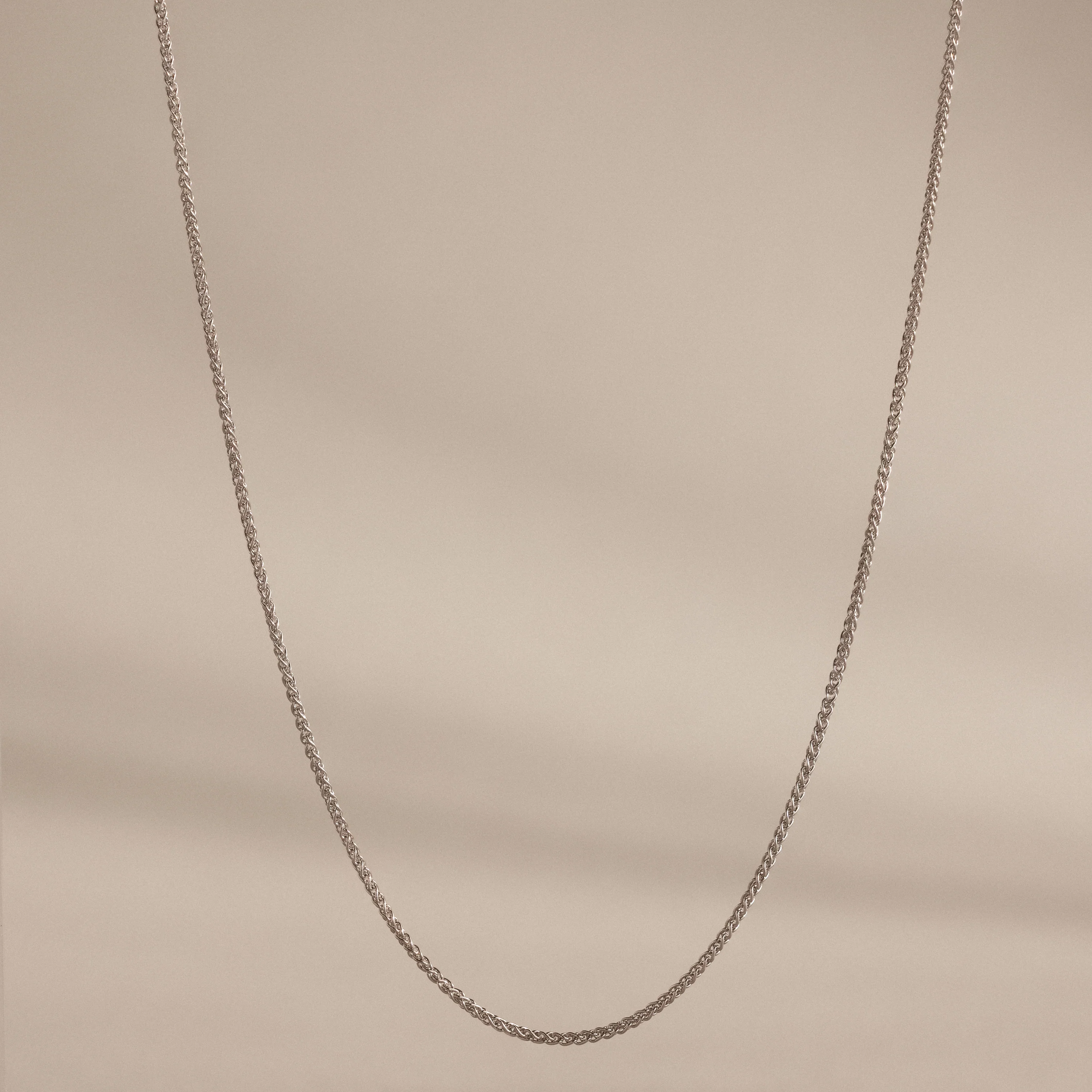 Woven Chain Necklace in Silver